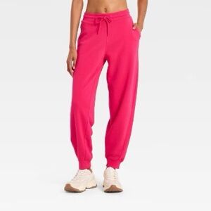 Women's French Terry Jogger Sweatpants - JoyLab™ Red S
